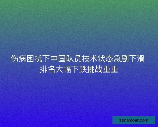 伤病困扰下中国队员技术状态急剧下滑 排名大幅下跌挑战重重